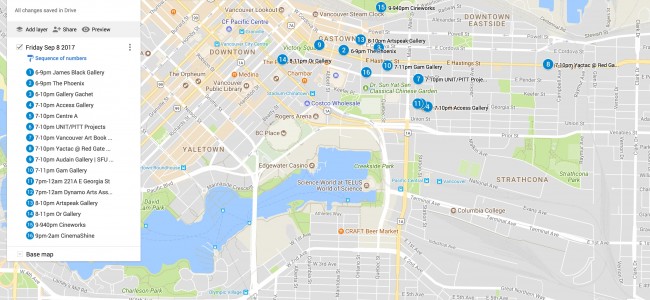 Art Map: Fri Sep 8 2017