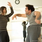 Karen Jamieson and Nathaniel Justiniano rehearsal for Brief Encounters in Vancouver BC 2013. Photo by Ash Tanasiychuk for VANDOCUMENT