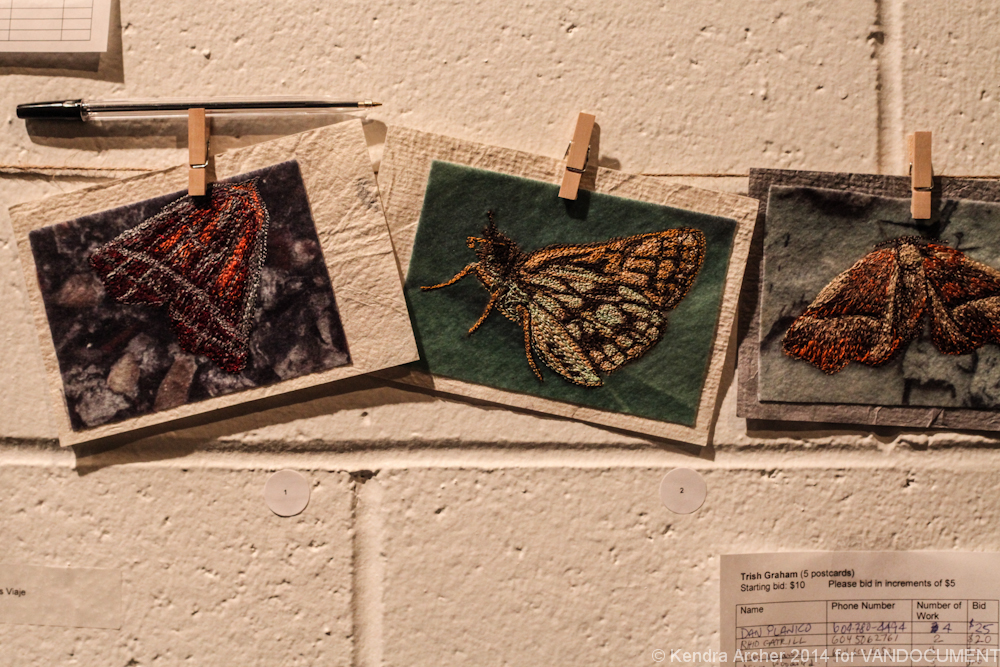 Textile Artist Trish Graham's intricately hand embroidered postcards for The Postcard Show