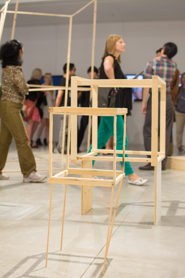 Avery Nabata 'Growth, Endlessness, Blocks' at Lossless, SFU MFA Graduating Exhibition at Audain Gallery, 2014. Photo by Ash Tanasiychuk for VANDOCUMENT