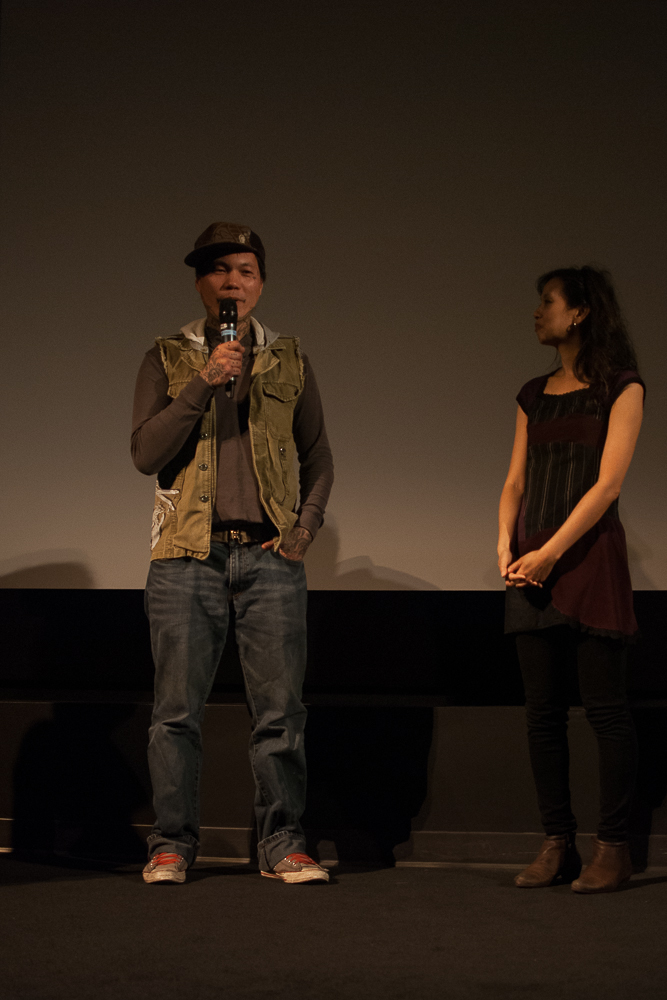 Featured artist Ken Lum, Everything Will Be director Julia Kwan. Vancouver BC 2014. Photo by Andi Icaza-Largaespada for VANDOCUMENT