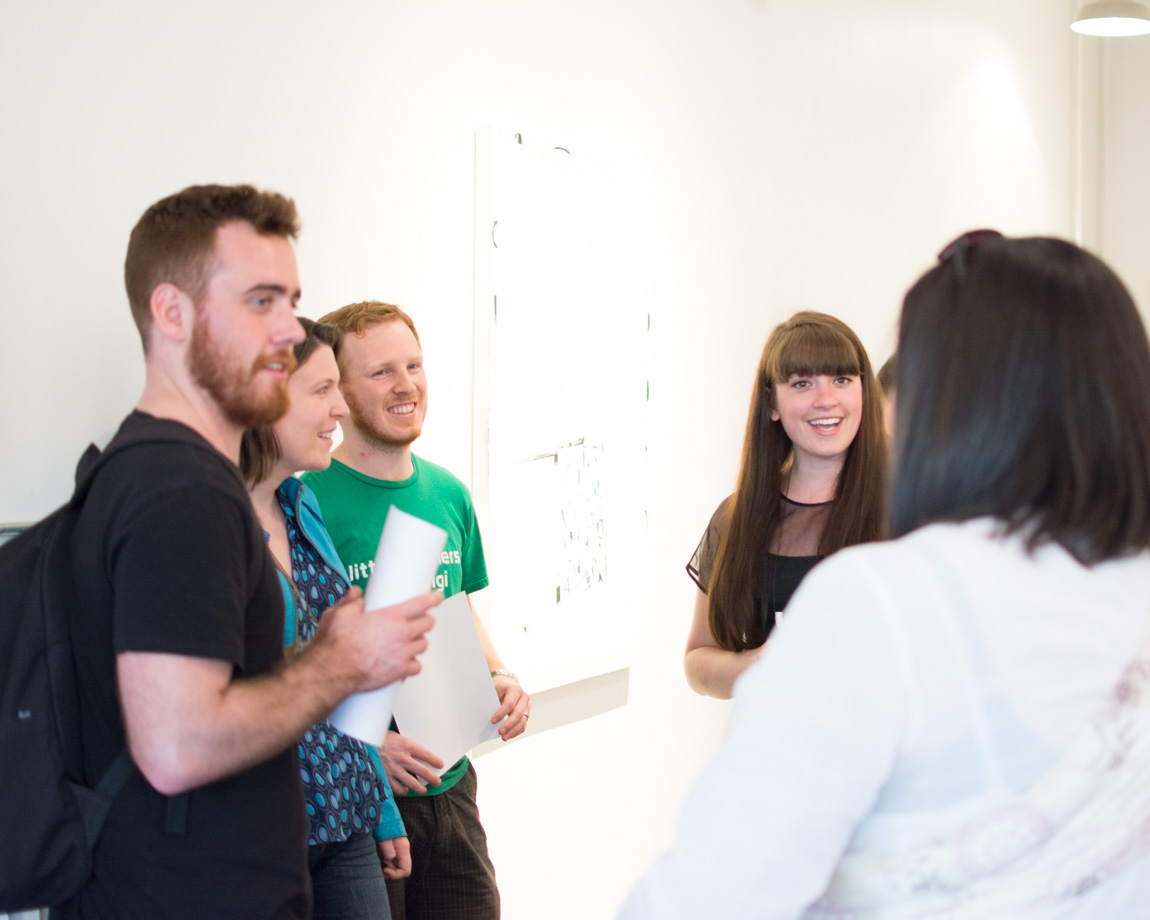 Russell Leng "Too Many Maps" opening at FIELD Contemporary, Vancouver BC, June 2015. Ash Tanasiychuk photo for VANDOCUMENT