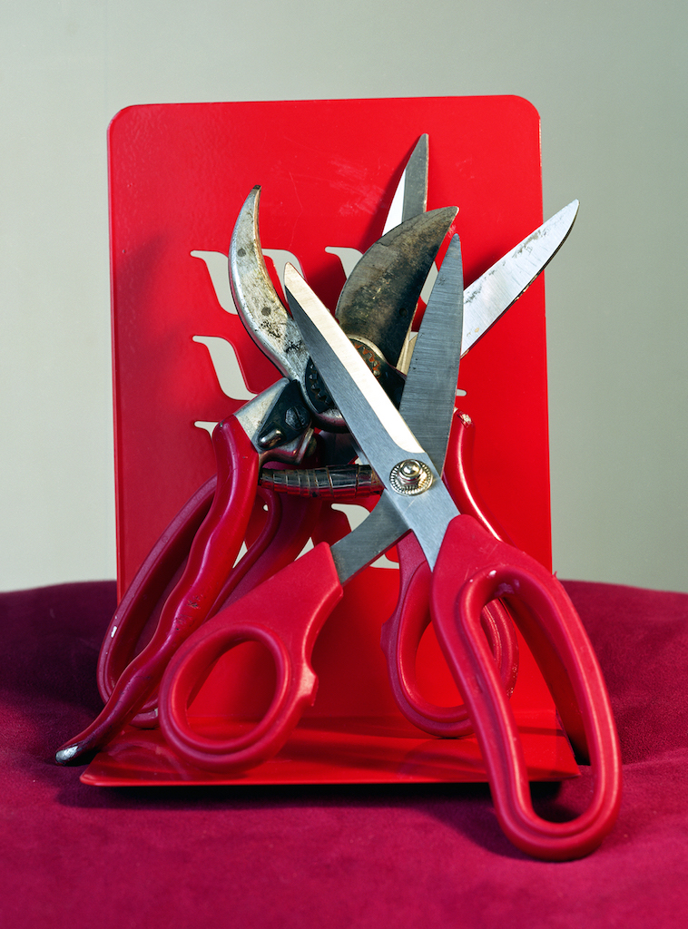 Graeme Wahn, 3 Red Snips, 2018, inkjet print, unique wooden frame, 17 inches x 12.5 inches, edition of 3. Image courtesy of the artist.