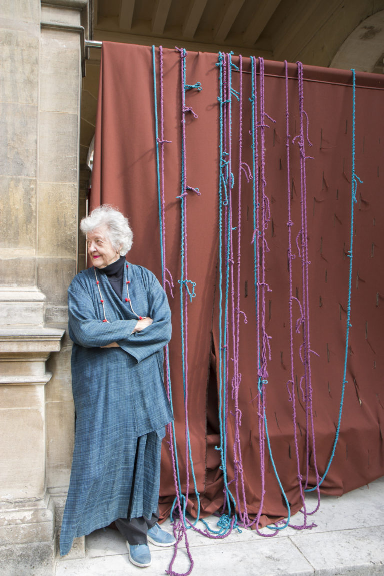 Sheila Hicks at the Musée Carnavalet, Paris, 2016. Photograph by Cristobal Zanartu